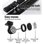 Wanderlite 20" 28" Luggage with TSA Lock Spinner Travel Suitcase Carry On Hard Shell Luggage Case White - Image 5