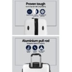 Wanderlite 20" 24" 28" Luggage with TSA Lock Spinner Travel Suitcase Carry On Hard Shell Luggage Case White - Image 4