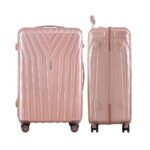 Wanderlite 3 Set Luggage 20-24-28 Inch Suitcase with TSA Lock Carry On Hard Shell Travel Luggage Organiser Case Pink - Image 3