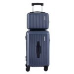 Wanderlite 2pcs Trunk Luggage Suitcase Travel Carry On TSA Lock 12" 20" Navy - Image 3