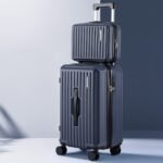 Wanderlite 2pcs Trunk Luggage Suitcase Travel Carry On TSA Lock 12" 20" Navy - Image 7