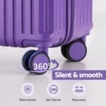 Wanderlite 2pcs Trunk Luggage Suitcase Travel Carry On TSA Lock 12" 20" Purple - Image 6