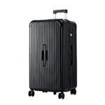 Wanderlite 32" Trunk Luggage Suitcase Travel 5 Wheels Type-C Port TSA Black