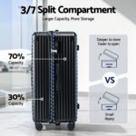 Wanderlite 32" Trunk Luggage Suitcase Travel 5 Wheels Type-C Port TSA Black - Image 4