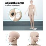 175cm Tall Full Body Female Mannequin - Skin Coloured - Image 5