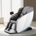 Livemor Massage Chair Electric Recliner Double Core Mechanism Massager ROWA White - Image 11