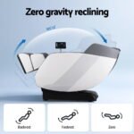 Livemor Massage Chair Electric Recliner Double Core Mechanism Massager ROWA White - Image 7