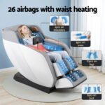 Livemor Massage Chair Electric Recliner Double Core Mechanism Massager ROWA White - Image 8