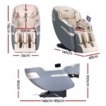 Livemor 4D Massage Chair Electric Recliner Home Massager Gray Sina - Image 2