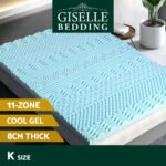 Giselle Bedding Memory Foam Mattress Topper 11-Zone 8cm King - Image 2