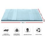 Giselle Bedding Memory Foam Mattress Topper 7-Zone 5cm Double - Image 2