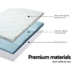 Giselle Bedding Memory Foam Mattress Topper 7-Zone 5cm King - Image 3
