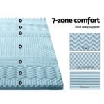 Giselle Bedding Memory Foam Mattress Topper 7-Zone 5cm Queen - Image 5