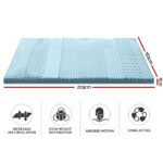 Giselle Bedding Memory Foam Mattress Topper 7-Zone 8cm King - Image 2