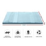 Giselle Bedding Memory Foam Mattress Topper 7-Zone 8cm Queen - Image 2