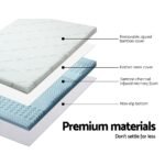 Giselle Bedding Memory Foam Mattress Topper 7-Zone 8cm Queen - Image 3