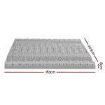 Giselle Bedding 8cm Memory Foam Mattress Topper 7-Zone Graphite King - Image 2