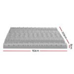 Giselle Bedding 8cm Memory Foam Mattress Topper 7-Zone Graphite Queen - Image 2