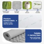 Giselle Bedding 8cm Memory Foam Mattress Topper 7-Zone Graphite Queen - Image 6