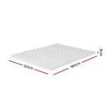 Giselle Bedding Memory Foam Mattress Topper 7-Zone Airflow Pad 8cm Double White - Image 2