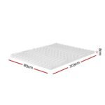 Giselle Bedding Memory Foam Mattress Topper 7-Zone Airflow Pad 8cm King White - Image 2