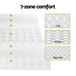 Giselle Bedding Memory Foam Mattress Topper 7-Zone Airflow Pad 8cm King White - Image 5