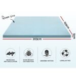 Giselle Bedding Memory Foam Mattress Topper Cool Gel 5cm Queen - Image 2