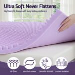 Giselle 5cm Memory Foam Mattress Topper Lavender Infused Egg Crate Pad Mat Queen - Image 6