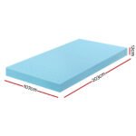 Giselle 12cm Memory Foam Mattress Topper Ventilated Cool Gel Bamboo Cover King Single - Image 2