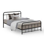 Artiss Bed Frame Metal Bed Frame LEO - King Single(Black) - Image 7