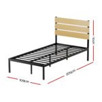 Artiss Bed Frame King Single Size Metal Base Mattress Platform Foundation PAULA - Image 2