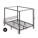 Artiss Bed Frame Double Size Metal Bed Frame POCHY - Image 2