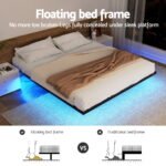 Artiss Queen Bed Frame,Floating Metal Bed Frame with Smart LED Lights - Sturdy Metal Platform Bed Base, Silent Design, Tool-Free Assembly, 300KG Capacity for Home/Hotel/Master Bedroom? - Image 4
