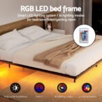Artiss Queen Bed Frame,Floating Metal Bed Frame with Smart LED Lights - Sturdy Metal Platform Bed Base, Silent Design, Tool-Free Assembly, 300KG Capacity for Home/Hotel/Master Bedroom? - Image 5