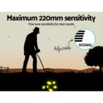 Metal Detector 220MM Deep Sensitive Waterproof Treasure Hunter Gold Digger Shovel - Image 4
