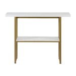 Artiss Console Table Marble Effect White&Gold - Image 4