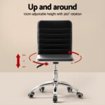 Artiss Computer Desk Office Chair Set Desks with Keyboard Shelf Try Black - Image 6