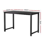 Artiss Computer Desk Home Office Study Table Black 120CM - Image 2