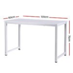 Artiss Computer Desk Home Office Study Table White 120CM - Image 3