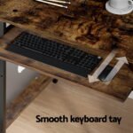 Artiss Computer Desk Laptop Desks Home Office Study Table Open Shelf Brown 120CM - Image 5