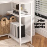 Artiss Computer Desk L-Shape Home Office Study Table Open Shelves White 100CM - Image 6