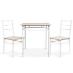 Artiss Dining Table And Chairs Set fo 3 Oak - Image 8