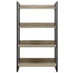 Artiss Bookshelf 4 Tiers - NOE Black and Oak - Image 5