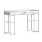 Artiss Computer Desk Drawer Shelves Study Table 120CM White - Image 7