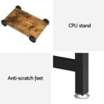 Artiss Computer Desk L-Shape CPU Stand Brown 147CM - Image 6