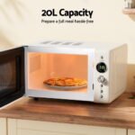 Devanti 20L Microwave Oven 700W Cream - Image 5
