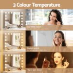 Embellir Bluetooth Makeup Mirror 58x46cm Hollywood Vanity with LED Light Wall - Image 4