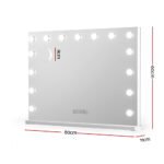 Embellir Bluetooth Makeup Mirror 80x58cm Hollywood Vanity with LED Light Wall - Image 2