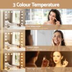 Embellir Bluetooth Makeup Mirror 80x58cm Hollywood Vanity with LED Light Wall - Image 4
