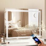 Embellir Bluetooth Makeup Mirror 80x58cm Hollywood Vanity with LED Light Crystal - Image 7